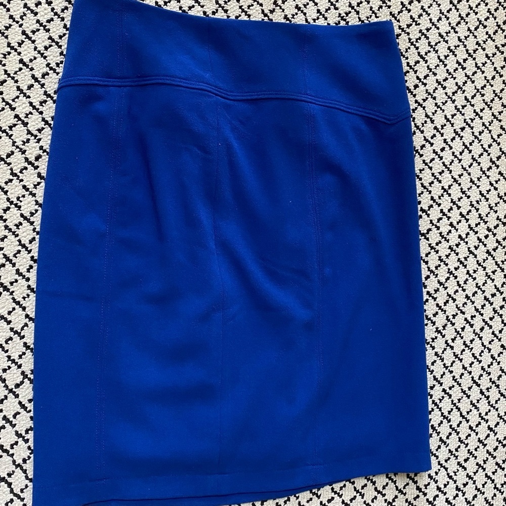 Blue pencil skirt